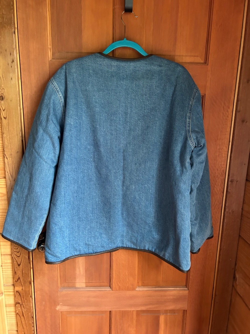 Madewell Reversible Denim Sherpa Jacket (NEW) (women's size large) - Picture 3 of 8